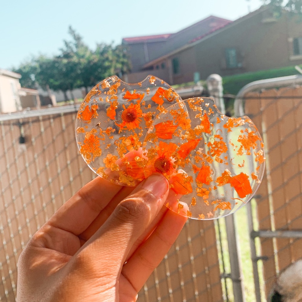 Orange Car Coasters